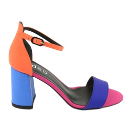 Sandaler til kvinder pink safir -orange Edeo 3367 blå lyserød