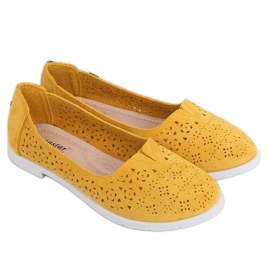 Honning openwork ballerinaer ZA02P Gul