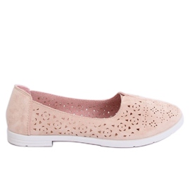 Beige openwork ballerinaer ZA02P Beige
