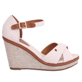 Beige kile sandaler R133P Beige