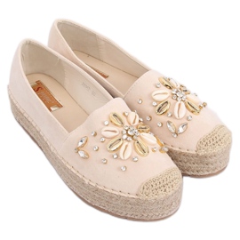 Beige espadriller til kvinder JH96P Beige
