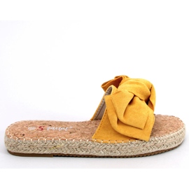JH115P Gule espadrilletøfler i honning