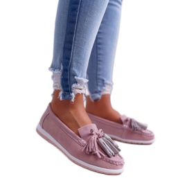EVE Kvinder pink loafers i ruskind 9PB32-1078 lyserød