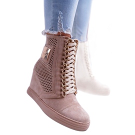 LU BOO Beige B-3EA sneakers til kvinder