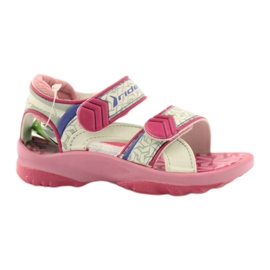 Rider Pink-White Børns sandaler til Velcro 80608 lyserød hvid