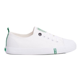 Grønne og hvide Big Star kvinders sneakers FF274088