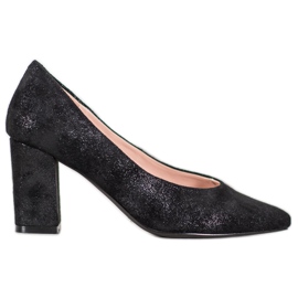 W. Potocki Pumper med glitter sort