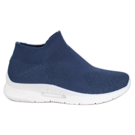 SHELOVET Tekstil Slip On Sko blå