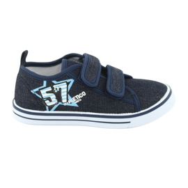 Velcro sneakers Atletico jeans marine blå