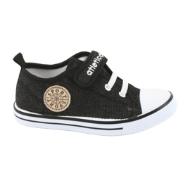 Sneakers med læderindsats Atletico BSM029 sort