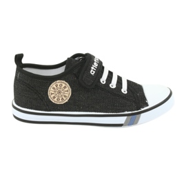 Sneakers med læderindsats Atletico BSM029 sort