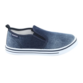 ATLETICO BAM060 denim slip-on sneakers til børn blå