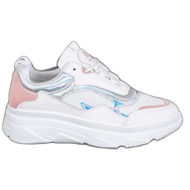 SHELOVET Moderigtige hvide sneakers flerfarvet