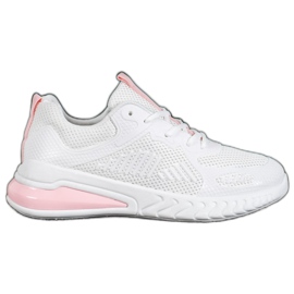 Ideal Shoes Bindede sko med mesh hvid