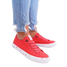 Big Star Røde sneakers med sålen på BigStar DD274709 blomster