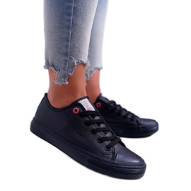 Sorte kvinders sneakers Cross Jeans DD2R4029
