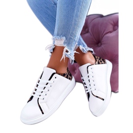 FRJ Kvinder Sneakers Hvid Lumiere med leopardprint