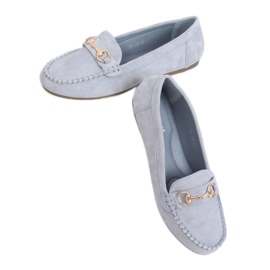 Blå ruskind loafers 77-192 Blå