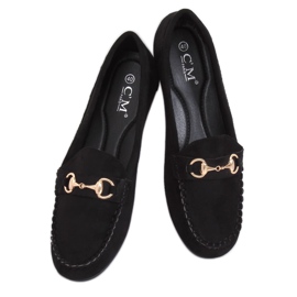 Sort ruskind loafers 77-192 Sort