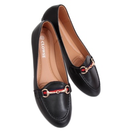 Sorte loafers 9F177 Sort