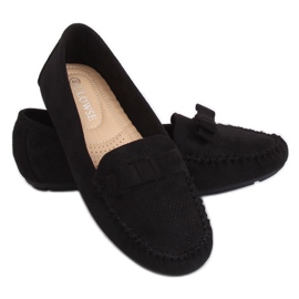 Sorte ruskind loafers 9F150 Sort