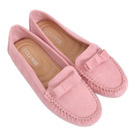 Pink ruskind loafers 9F150 Pink lyserød