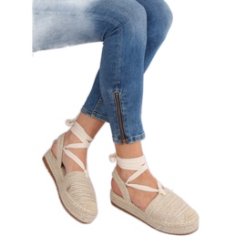 Beige espadrillessandaler til kvinder TU139P Beige