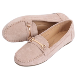 Dame beige loafers 99-01A Beige