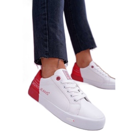 Dame Sneakers Cross Jeans Hvid EE2R4016C rød