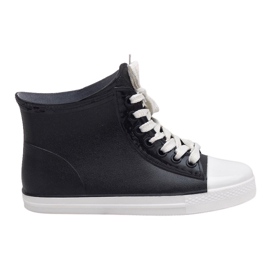 Sort galoshes snøre sneakers SD527-1