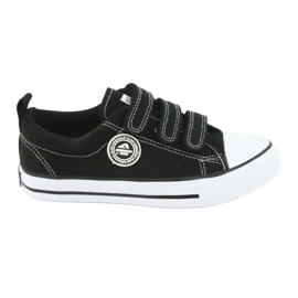 American Club Amerikanske børnesneakers med velcro LH33 / 20 hvid sort