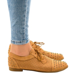 Brune åbent sko med studs MJ1125