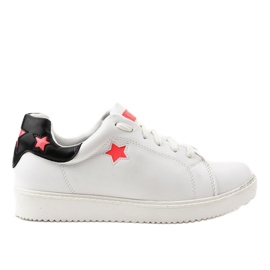 Hvide sneakers rigt dekoreret 2189-23 sort