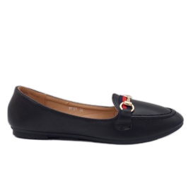 Sorte ballerina loafers i øko-læder 9F177