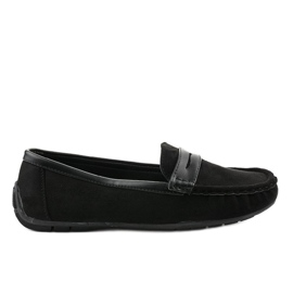 Sorte loafers af ballerinaer BO-378