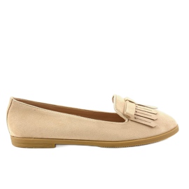 Beige herre loafers lavet af øko-ruskind 2358