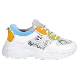 SHELOVET Moderigtige sneakers hvid flerfarvet