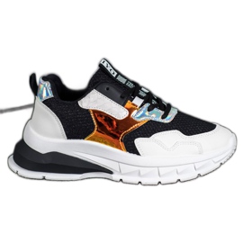 SHELOVET Sneakers med mesh hvid sort