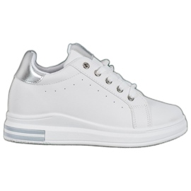 SHELOVET Sneakers med skjult kile hvid