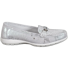 Goodin Snake print læder loafers grå