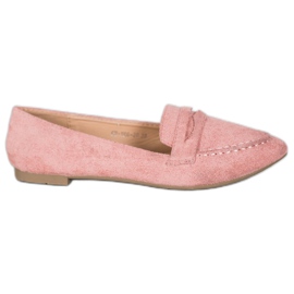 Best Shoes Suede Loafers I Spitz lyserød
