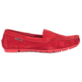 Klassiske VINCEZA læder loafers rød