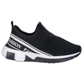 SHELOVET Åbent Slipony Fashion hvid sort