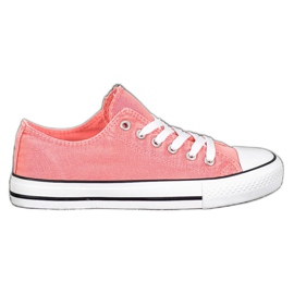 McKey Stilfulde tekstilsneakers orange