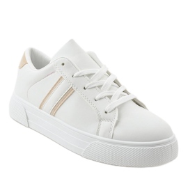 Klassiske hvide CC-20 sneakers gylden