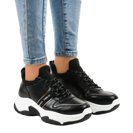 Moderigtige sneakers lavet af øko-læder B0-189 sort