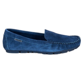 Vinceza Klassiske læder loafers blå