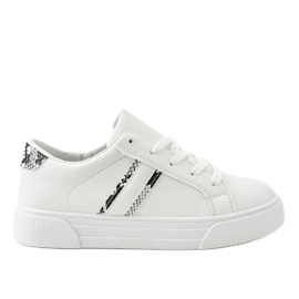 Hvide klassiske sneakers med dyremotiv CC-20