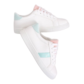 Hvide damesneakers WB811 WHITE / PINK
