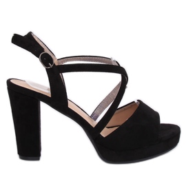 Sorte højhælede sandaler 9272 Negro